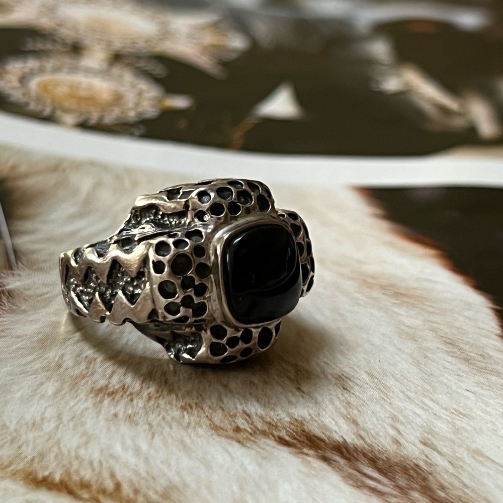Vintage Diane Malouf Size 6.5 Sterling Silver Ring